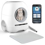 Lubadipaw Self Cleaning Cat Litter Box, Smart Automatic Cat Litter Box with Double Odor Removal, 90L Large Capacity APP Control/Anti-Pinch for Multiple Cats