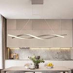 Dimmable LED Pendant Light Modern Design Dining Room Kitchen Island Hanging Lamp with Remote Control Creative Spiral Chandelier for Island Bar Cafe Table Living Room Loft Office Ceiling Decor Lamp