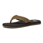 Quiksilver Men's Monkey Wrench 3 Point Sandal, Tan/Solid, 10 M US