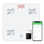 arboleaf Scale Body Weight, Smart Weight Scale, Digital Bathroom Scale, Smart Body Fat Scale, 14 Body Metrics with Smartphone App, 400lbs, White