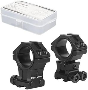 WestHunter Optics Adjustable Height Dovetail Scope Rings, 1 Inch 30 mm Precision Scope Mount | Black