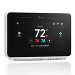 vine Programmable Thermostat for House with 4.3" Touch Screen, WiFi Smart Home Thermostat for AC and Heating, App/Voice Control, Work with Alexa and Google Assistant, C-Wire Required, TJ-919T