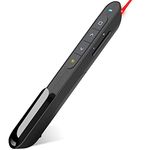 DinoFire® Wireless Presenter, Support Hyperlink Volume Control RF 2.4GHz PowerPoint Clicker Presentation Remote Control (Black)