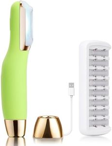 Sonic Dermaplane Razor for Women Face, Dermaplaning Tool for Face, Sonic Edge Technology, Facial Hair Removal for Women, Peach Fuzz with 8 Replaceable Blades(Green)