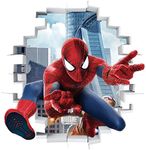 LARIAU 3D New Superhero Wall Stickers Spider Wall Decal Self-Adhesive Wall Sticker for Bedroom Living Room Hotel Decor Size：（43X50cm） (LX13-X03)