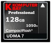 KOMPUTERBAY 128GB Professional COMPACT FLASH CARD CF 1050X WRITE 100MB/S READ 160MB/S Extreme Speed UDMA 7 RAW 128 GB