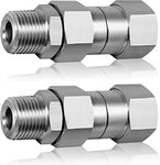 Taicols Pressure Washer Swivel, 3/8 NPT Thread Pressure Washer Stainless Steel Swivel Joint Fittings, 360°Degree Kink Free Connector, 5000 PSI, Quick Connector