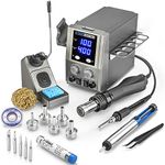 X-Tronic 6040-PRO-X • Platinum Series • Hot Air Rework Soldering Iron Station • ESD Safe, Digital Temp Controls, C/F Func, 0-30 Min Sleep, Auto Cool Down, Mute/Unmute Sound & Patented Nozzle Holder!