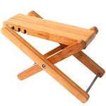 Miwayer Bamboo 4 Gears Adjustable Upscale Guitar Foot Rest Non-Slip Foot Stool Foldable Footrest from 4.5" up to 8"，Accessory for Classical Acoustic Guitar Part