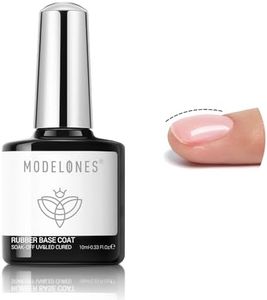 modelones Jelly Pink Rubber Base Gel Nail Polish, 6 in One Sheer Nude Builder Gel for Strengthen Apex Building Extension Long Lasting Protect Soak Off U V Manicure for Fragile Nails Art Home Salon DIY