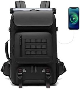 DBNAU 17 Inch Laptop Backpack, 50L Capacity, Black, Unisex