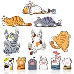 GTOTd Scratch Cat Car Decal Sticker（12 Pcs） Funny Cartoon Cute Cat Gifts Merch Party Supplies Bumper Decal Decor for Car Truck Wall Window