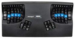 Kinesis KB600-UK Advantage2 Keyboard - Contoured Ergonomic UK Layout Keyboard Equipped with Cherry MX Brown Mechanical Key Switches and The SmartSet Programming Engine - Black