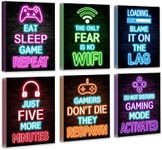 𝗗𝗿𝘀𝗼𝘂𝗺 Video Gamer Room Decor for Boys Gaming Wall Art Neon Gaming Room Decor Game Poster 𝗙𝗿𝗮𝗺𝗲𝗱 8"x10" - Gamer Wall Decor Teenage Boy Room Decor