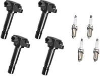 ENA Set of 4 Ignition Coil Pack and Spark Plug Compatible with Honda Civic 2006 2007 2008 2009 2010 2011 1.8L L4 Replacement for UF582 30520RNAA01 5C1637 C1580 4504 7092