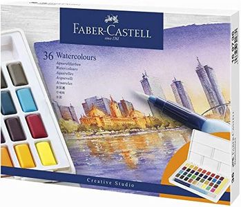 Faber-Castell Vibrant Creative Studio Watercolour Paint Kit – Set of 36, (18-169736) (FC169736AZ)