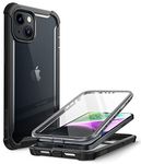 i-Blason Ares Designed for iPhone 14 Plus Case 6.7 inch (2022 Release), Dual Layer Rugged Clear Bumper Case with Built-in Screen Protector (Black)