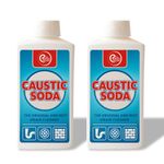 2 x Powerful Drain Cleaner & Unblocker l 2 x 1KG Caustic Soda | Fast-Acting, Heavy-Duty Sink & Drain Cleaner | Strong & Effective | The Original & Best l Pack of 2 (Packaging Varies)