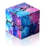 SKYLETY Cube Mini Blocks, Cube Desk Toy Sensory Toys Stress Relief Tool Game Supplies Gifts for ADHD Autism Teens and Adults(Rainbow Galaxy Space)