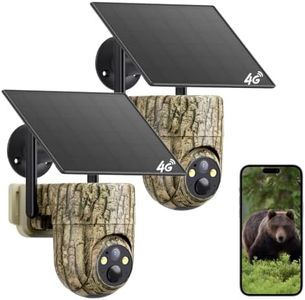 Oculview 4G LTE Cellular Trail Camera, 360° 2K Live Stream Solar Game Cam, SIM Card Included, Low-Glow Night Vision, Remote Control, Instant Alerts, Two Storage Way for Hunting&Trail/Outdoor Security