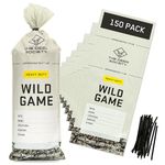 [150 pk] Extra Strong, 2X Thick Wild Game Bags for Freezer Storage 1.5lb by Deer Society - Meat Bags for Your Ground Meat Packaging System - Processing Bags to Protect Your Game Meat from Freezer Burn