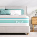 TeQsli Single Mattress, 3FT 7-Zone Gel Memory Foam Mattress, 10 Inch Pocket Sprung Hybrid Orthopedic Mattress Medium Firm for Pressure Relief and Motion Isolation, Single (90x190x25cm)