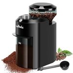 Wancle Electric Burr Coffee Grinder - Adjustable with 28 Precise Grind Settings for 12 Cups - Professional Coffee Bean Grinder (Black+Grey)