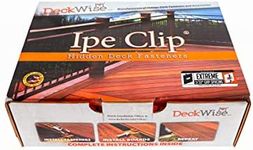 DeckWise (Black) Ipe Clip Extreme Hidden Deck Fasteners, 3/32" Spacing, Includes Stainless Steel Black #8x2" Trim-Head Screws for 100 Sq. Ft. of AD Hardwood or Thermal Wood Decks (175 ct. Kit)