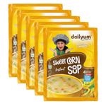 Dailyum Instant Sweet Corn Soup | Pack of 5 | Ready To cook Instant Soup |100% Natural | No MSG | No Chemical Preservatives | No artificial Flavours | Each 50g pack Serves 4