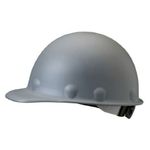 Fibre-Metal Roughneck Gray Fiberglass Cap Style Hard Hat - 8-Point Suspension - Ratchet Adjustment - Strip-Proof - P2ARW09A000 [Price is per Each]