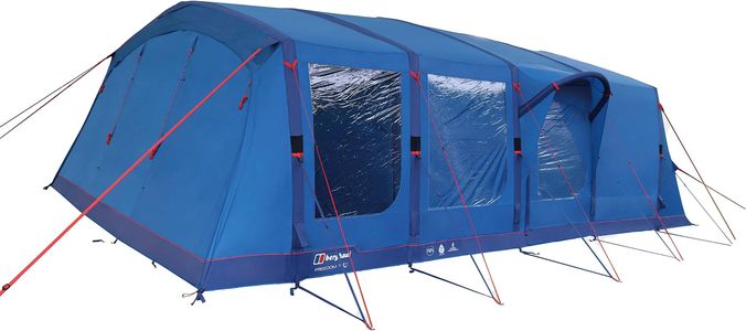 Berghaus Freedom 7 Nightfall Tent – 7 Person, Porch, Darkened Bedrooms, Blue