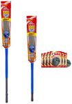 Gala Steel Scrubber Combo Set (Pack Of 6) Andno Dust Broom With Extendable Long Handle Hard Floor Broom Stick