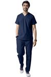 UNIFORM CRAFT Men’s Scrub Suits DSV || 5 pocket scrubs | Ideal for doctors, dentists, vets, nurses & healthcare professionals (Olive Blue, XL)