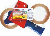 Tesa Packing Tape Set - 2x Parcel Tape with 1x Dispenser - Transparent - 66m x 50mm