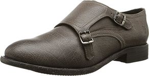 FRYE Women's Ethan Double Monk Charcoal Buffalo Leather Loafer 6.5 B (M)