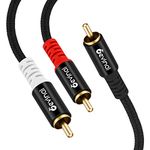 Devinal RCA Y Cable, RCA/Phono Y Splitter, RCA 1 Male to 2 Male Y Adapter, Male/Male Subwoofer Cable Gold Plated for subs/amps/Hi-Fis/Home Theater/receivers 3.3Feet/1M