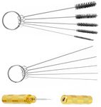 COSSCCI Airbrush 11 Pieces Airbrush Cleaning Kit, 5 pc Cleaning Needles 5pc Cleaning Brushes