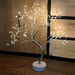 Tree Lamp Lighted Birch Tree 108 LED Twig Tree with Lights up 20 Inches Tree Pre Lit Birch Tree USB & Battery Operated Upgraded Touch Switch Copper Wire Tree Branch Lights for Indoor Decoration