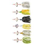 6PCS Fishing Spinnerbait Lures Buzzbait Spinners Kit Jig Fish Lure Topwater Multicolor Swimbait for Bass Pike Trout Salmon Freshwater Saltwater Fishing