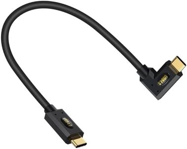 Poyiccot Short USB C to USB C Cable 240W, 40Gbps USB C Short Cable, USB C Right Angle Cable 1feet, USB4 Cable for Thunderbolt 4 Cable Support 8K Video for iPhone MacBook Surface Pro