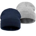 DRESHOW 2 Pieces Toddler Beanie Kids Winter Hats Children Soft Knit Unisex Hat for Baby Boys Girls Warm Cap Beanies for 6 Months-7 Years