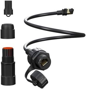 Klutchtech for Starlink Ethernet Adapter Gen 3/Mini, for Starlink Cable SPX to RJ45 Adapter for Standard V3/Mini Dish and Router Black (1PCS)