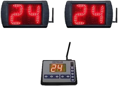 GAN XIN Shot Clock Basketball Timer,12/24/25/30/35/40/60 Seconds Countdown Timer, Portable Shot Clock with Buzzer for All Sports (Control Panel(2unit))