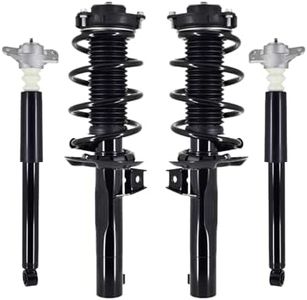 PM Auto Set of 4 Front Quick Complete Strut-Coil Spring Assembly-Rear Complete Shock Absorber Kit Fits Compatible With 2005-2018 Volkswagen Jetta