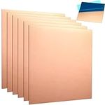 6 Pcs Pure Copper Sheet 6 x 6 Inch 