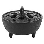 Incense Burner Holder with Lid, Backflow Cast Iron Lotus‑Shaped Incense Aromatherapy Burner Incense Container for Home Bathroom Bedroom Office Decor