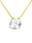 18k Luxury Necklaces for women 1.5ct Diamond Pendant Necklace 18kt SOLID GOLD jewelry for girlfrined Birthday HANDMADE Jewelry 8mm Solitaire Necklace Gold Christmas Present Bday gift for her 18inch