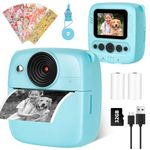 Kids Camera Instant Print - 1080P HD Video Toddler Digital Camera Instant Camera for Kids with 32G Card & Print Photo Paper Birthday Gifts for Boys Girls Age 3 4 5 6 7 8 9+ Year Old Children