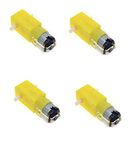 YourBot 3v-12v Dc BO Motor Dual Shaft Smart Plastic Car Robot Gear for Arduino Science Projects - 4 Pieces