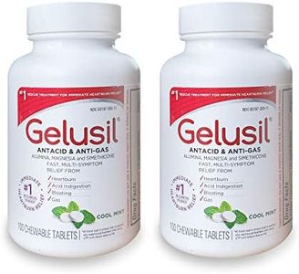 Gelusil Antacid & Anti Gas Tablets for Heartburn Relief, Acid Reflux, Bloating and Gas, Cool Mint, 200 Count